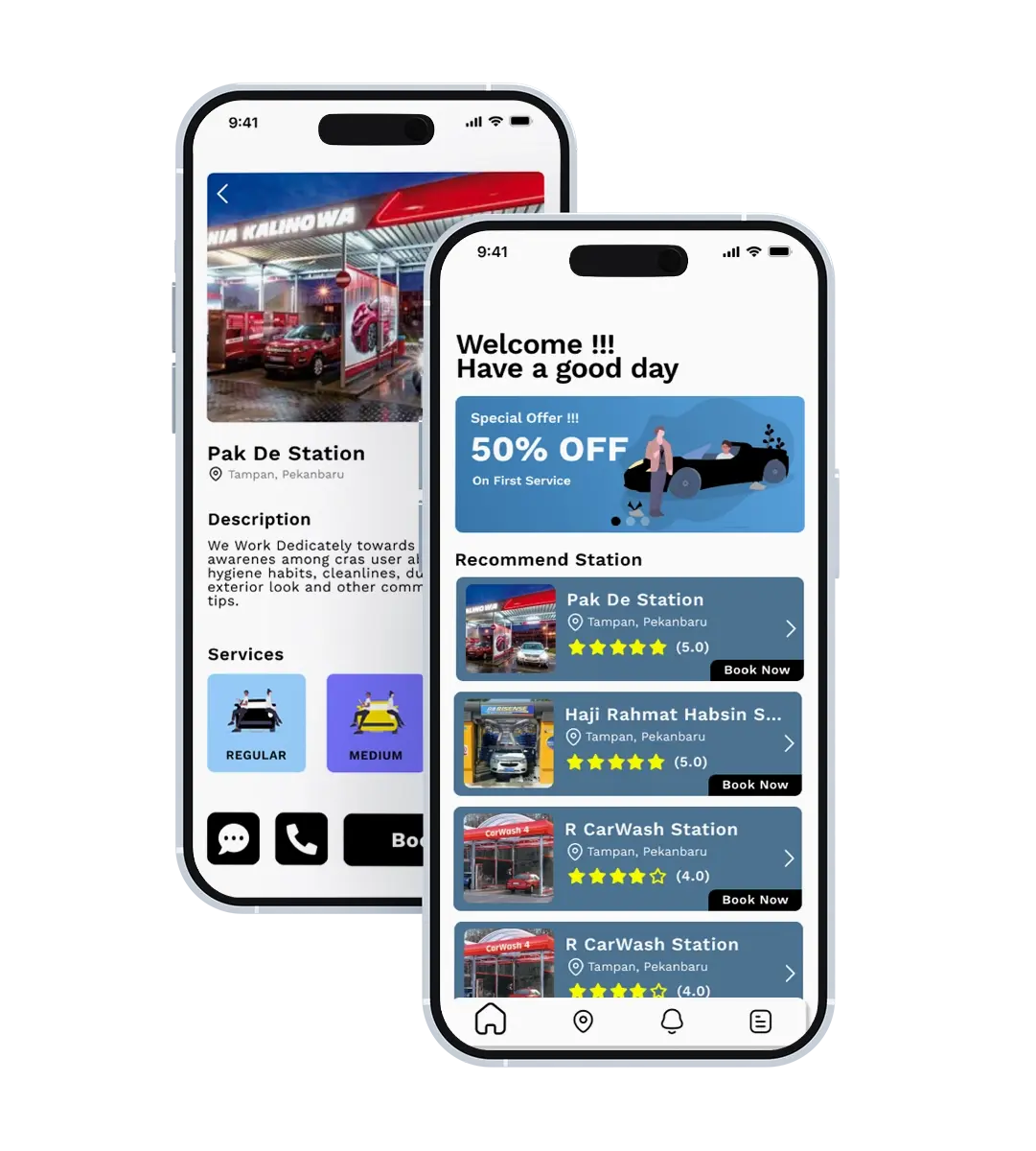 Customer module carwash