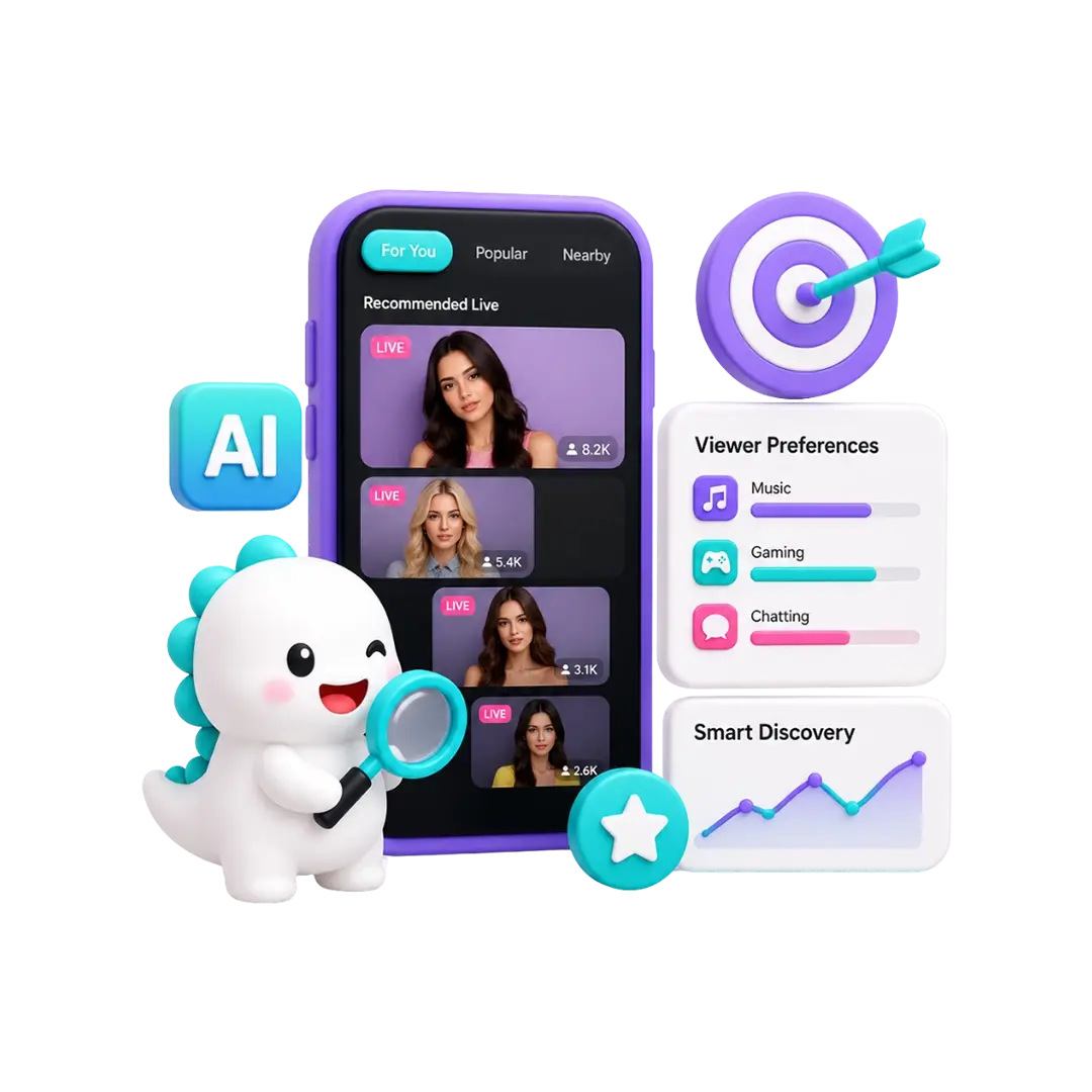 BigoLive Clone 18 AI-Powered Content Discovery