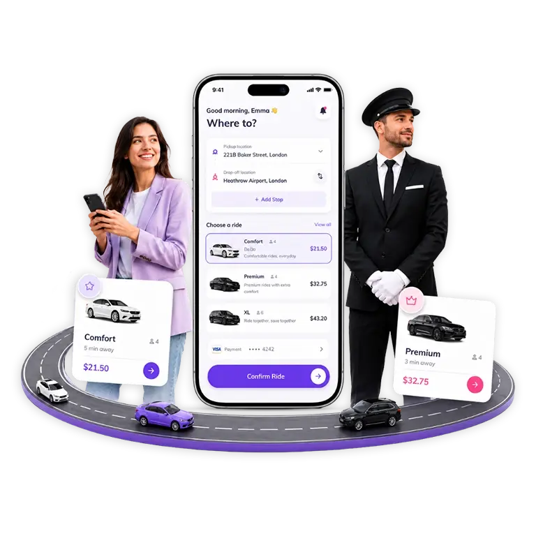 Cabify Clone hero images