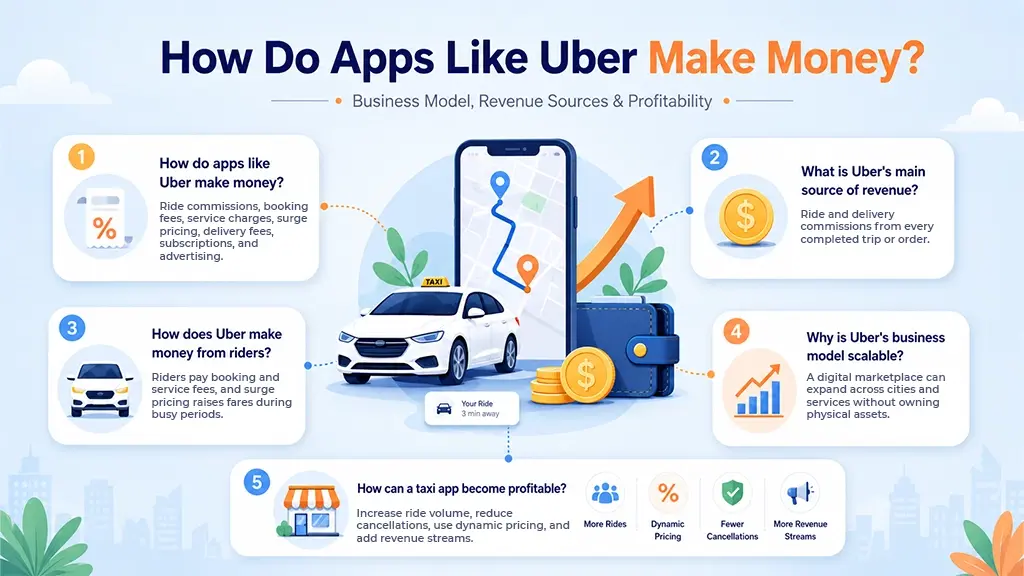FAQs on how do apps like Uber make money