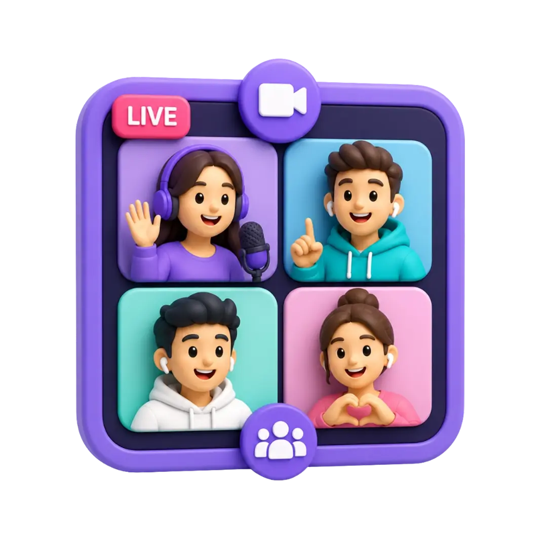 BigoLive Clone 20 Multi-Guest Co-Streaming Rooms