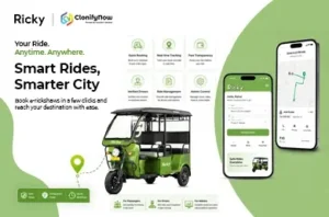 ClonifyNow Launches Ricky, An Advanced App For Online Ride Bookings For E-Rickshaws