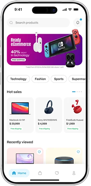 The ReadyEcommerce App banner highlights an easy eCommerce platform for buying, selling, and managing online stores with ease.