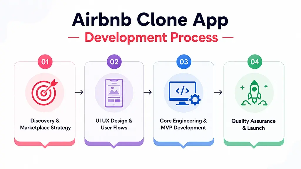 How to Make an App Like Airbnb for Founders Seeking Marketplace Success 2 Airbnb Clone App Development Process