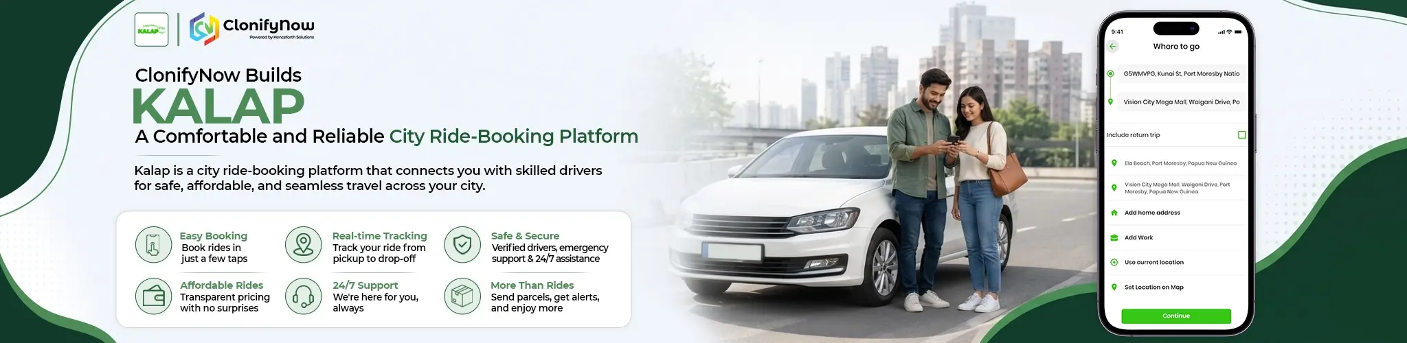 ClonifyNow Builds Kalap A Comfortable and Reliable City Ride-Booking Platform