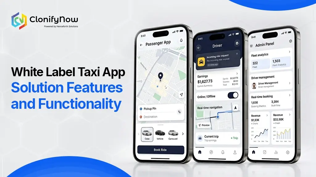 White Label Taxi App Solution Features and Functionality